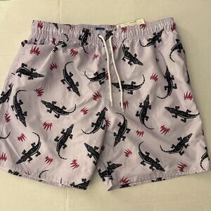 Arizona Jean Co Men’s Swim Shorts Large Crocodile Print 6.5” Inseam NWT